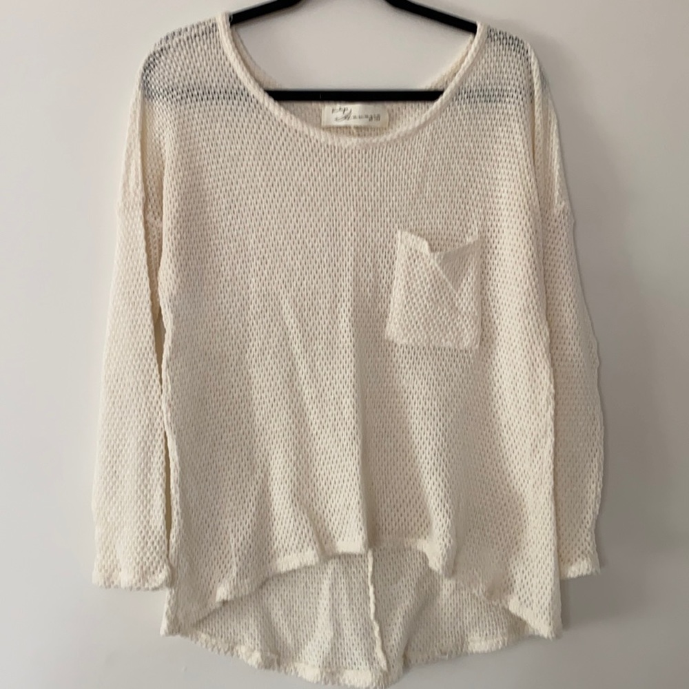 Vintage Havana Cream Sweater with Pocket (M-XL)